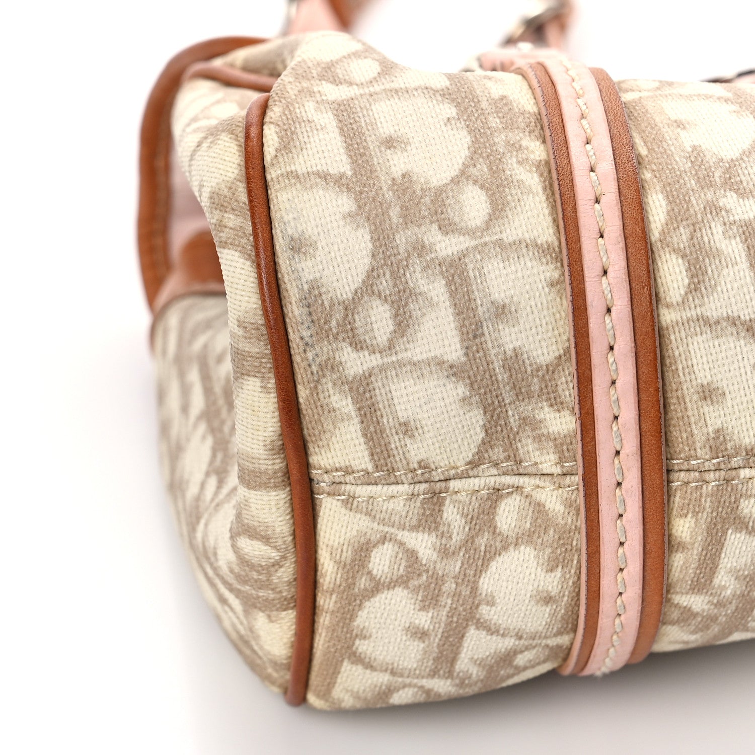 Christian Dior Monogram Romantique Trotter Flap Bag Beige Rose Clair 8 of 13