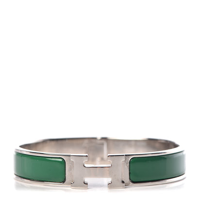 Hermes Enamel Narrow Clic Clac H Bracelet GM Vert Sapin 1 of 5