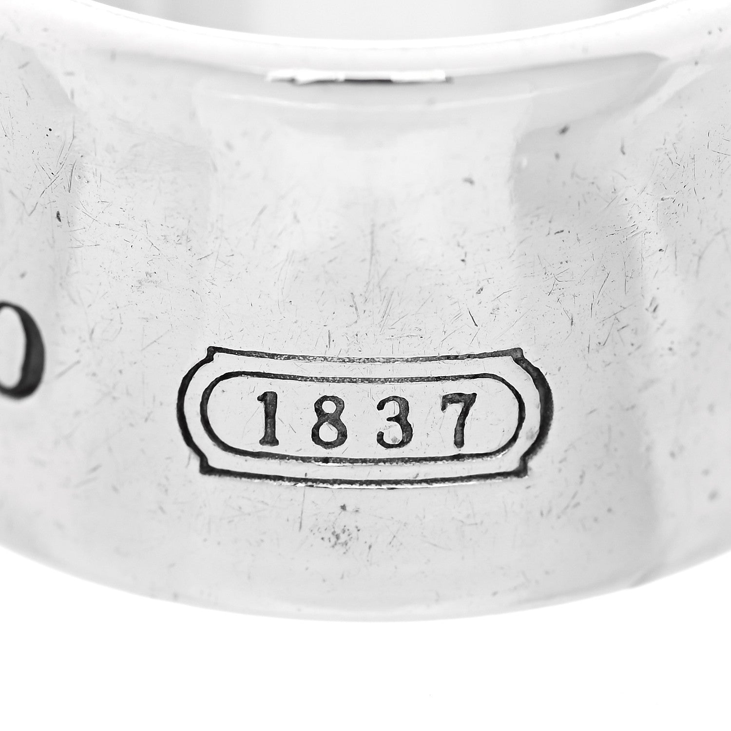 Tiffany Sterling Silver Wide 1837 Ring 51 5.75 7 of 7