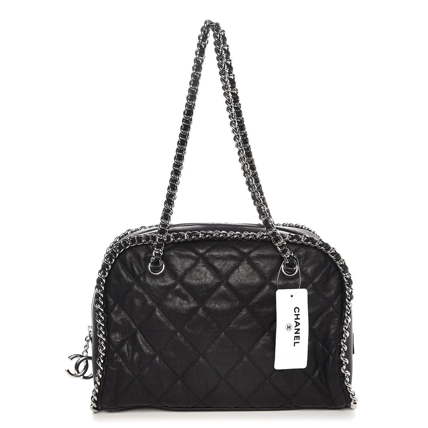 Calfskin Chain Around Bowler Black