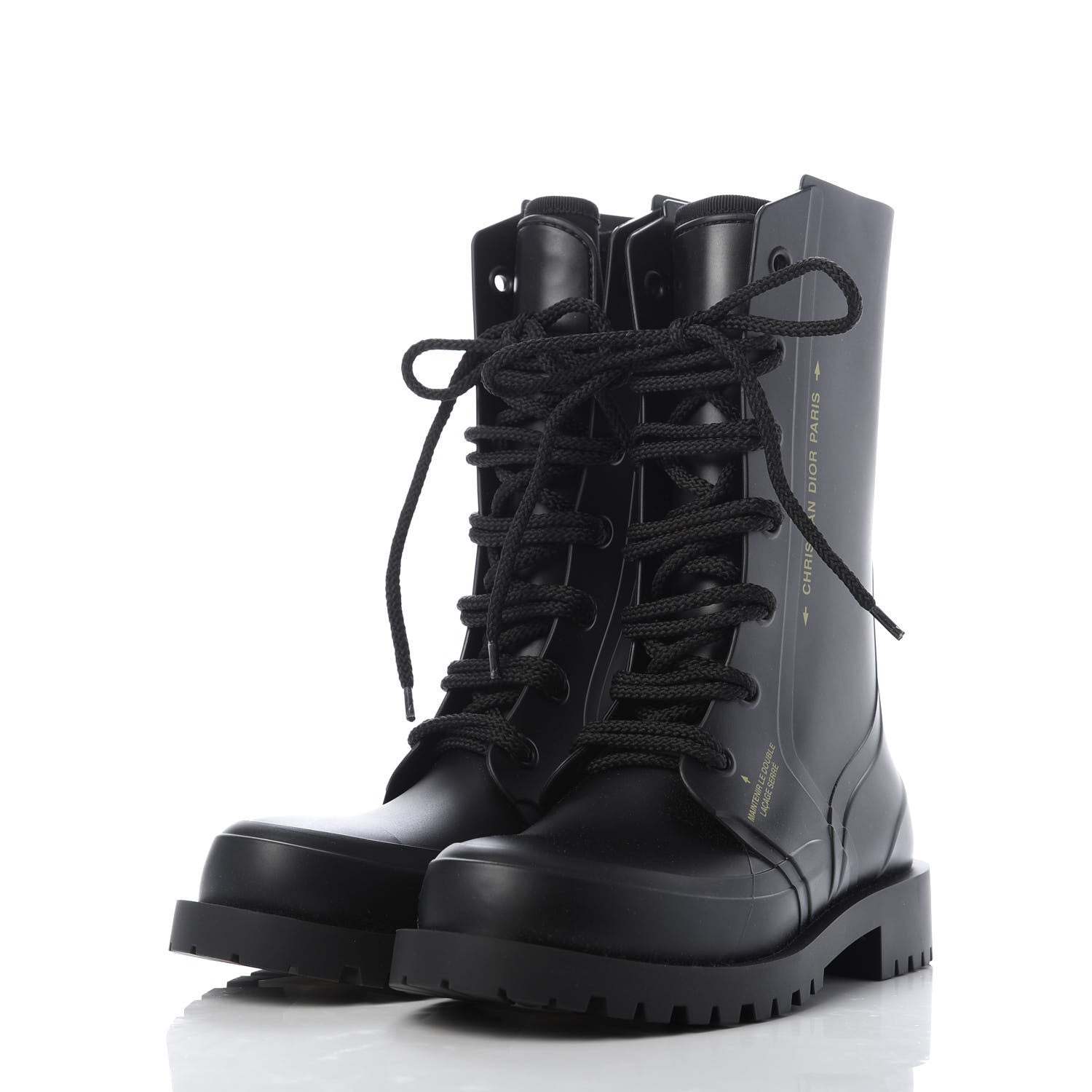 Christian Dior Rubber Diorcamp Low Boots 36 Black 3 of 8