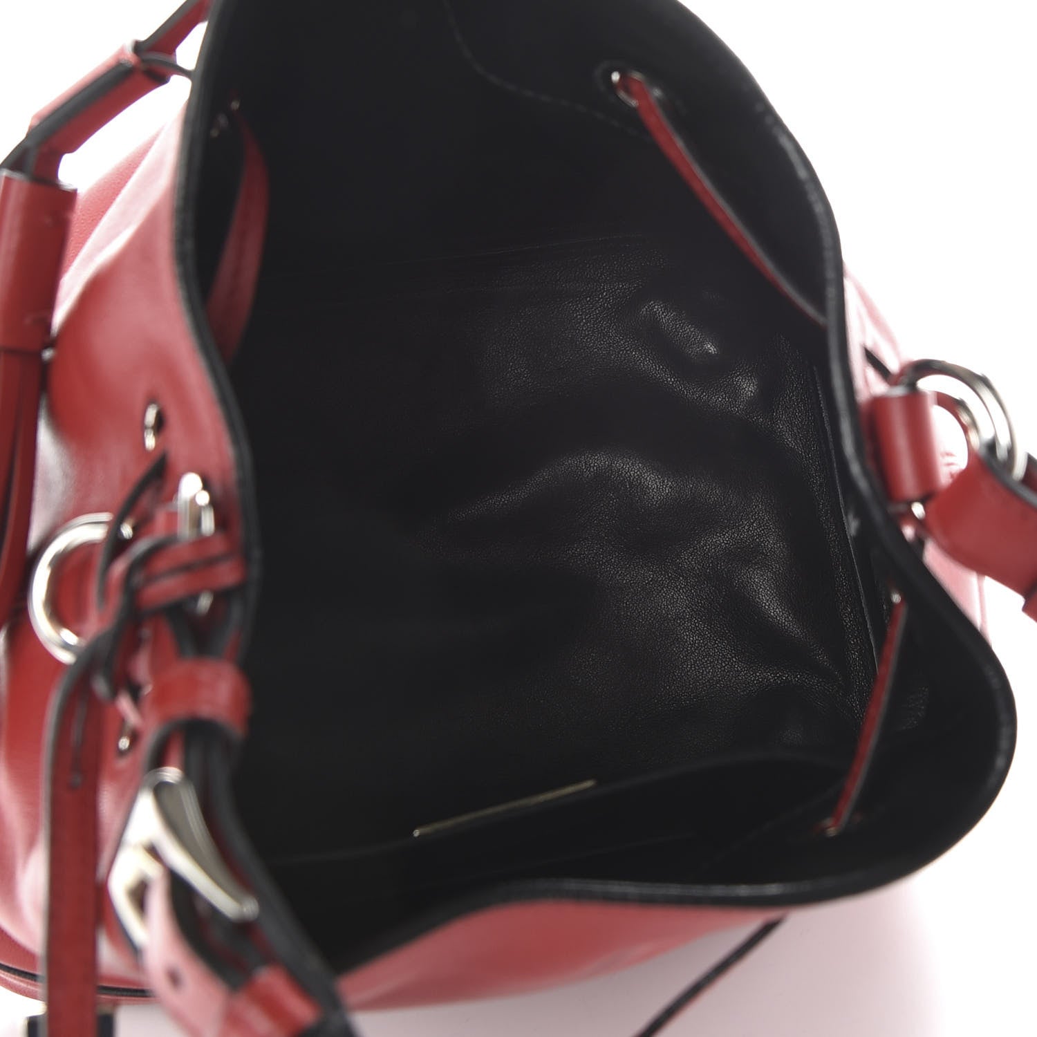 Prada Soft Calfskin Bucket Bag Fuoco 5 of 10