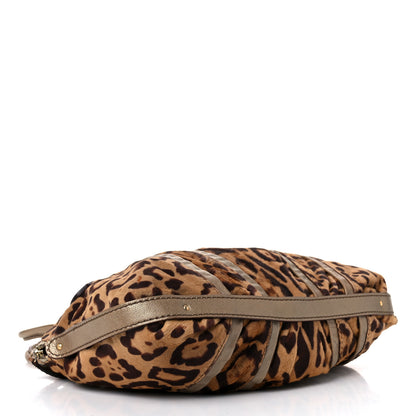 Valentino Garavani Calf Hair Leopard Print Shoulder Bag Gold 4 of 24