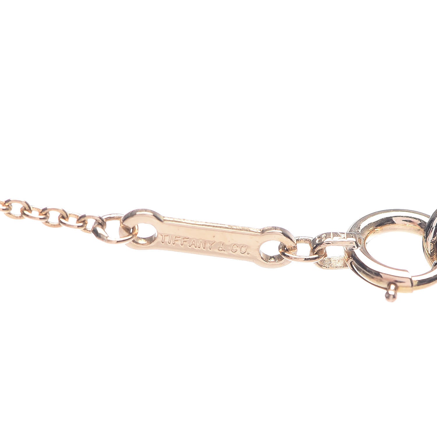 Tiffany 18K Yellow Gold Diamond .23ct Elsa Peretti Diamonds by the Yard Pendant Necklace 5 of 7