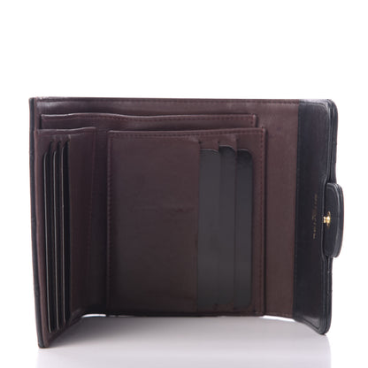Chanel Lambskin Quilted Compact Flap Wallet Black 5 of 9