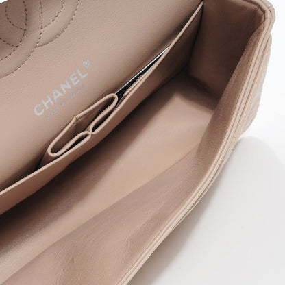 Chanel Lambskin Camellia Stitched Medium Double Flap Light Pink 7 of 7