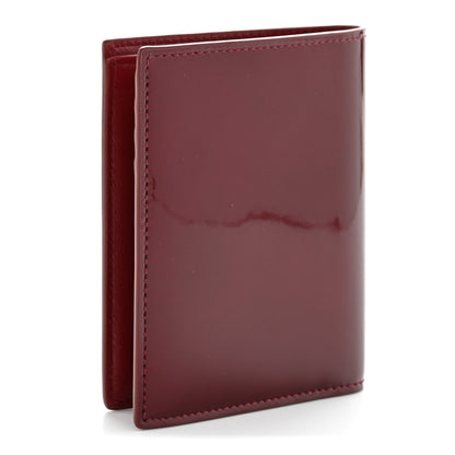 Saint Laurent Patent Calfskin Credit Card Wallet Bordeaux 3 of 8