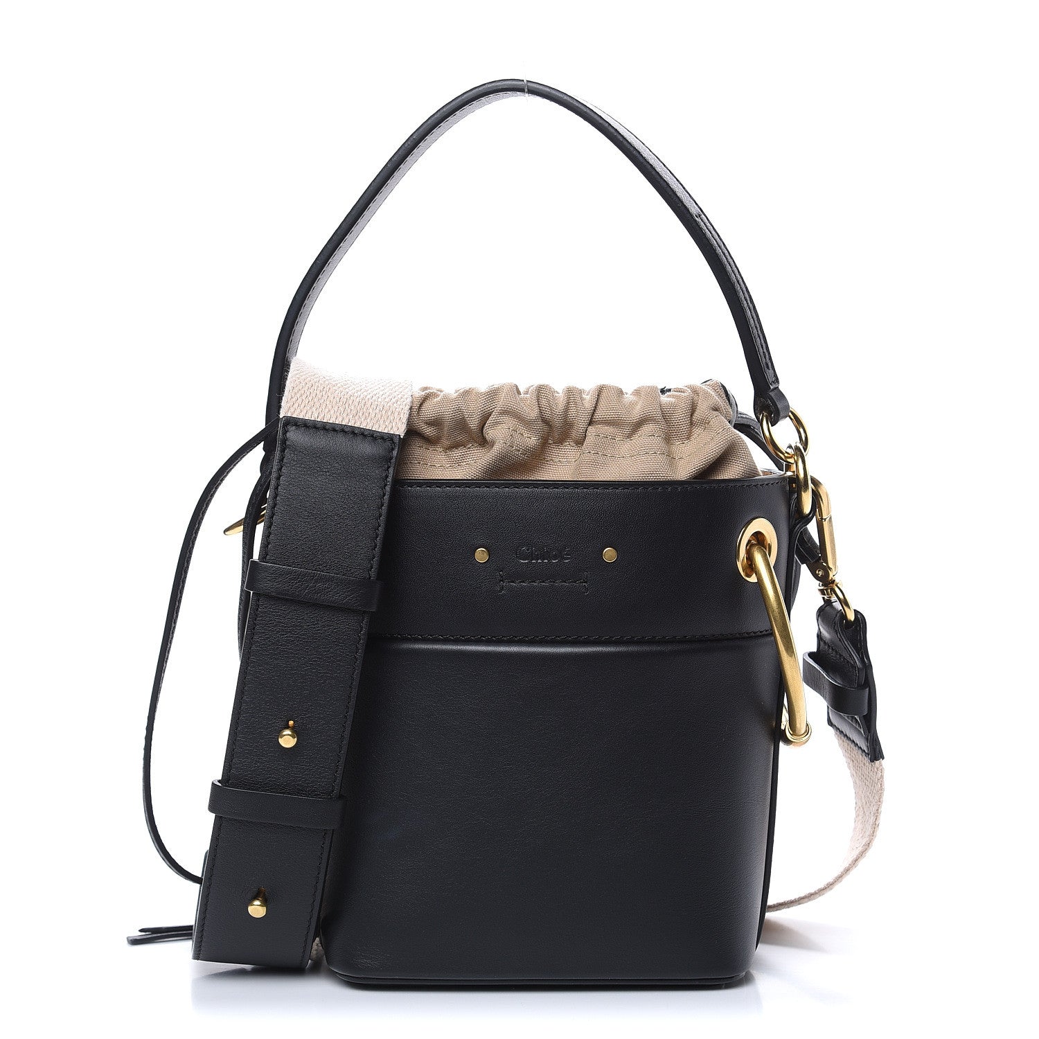 Chloe Smooth Calfskin Mini Roy Bucket Bag Black 1 of 9