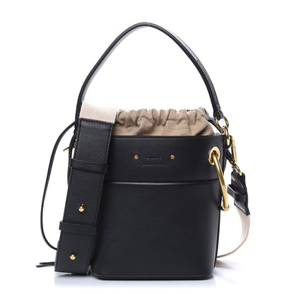 Chloe Smooth Calfskin Mini Roy Bucket Bag Black 1 of 9