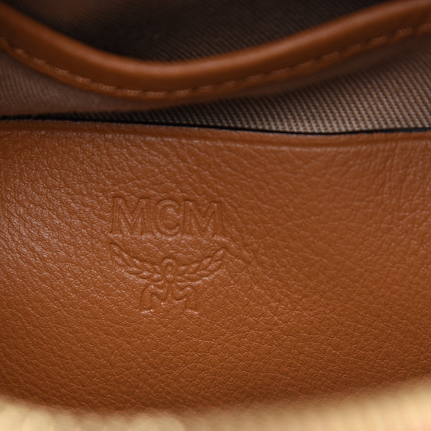 MCM Visetos Mini Backpack Crossbody Bag Cognac 5 of 8