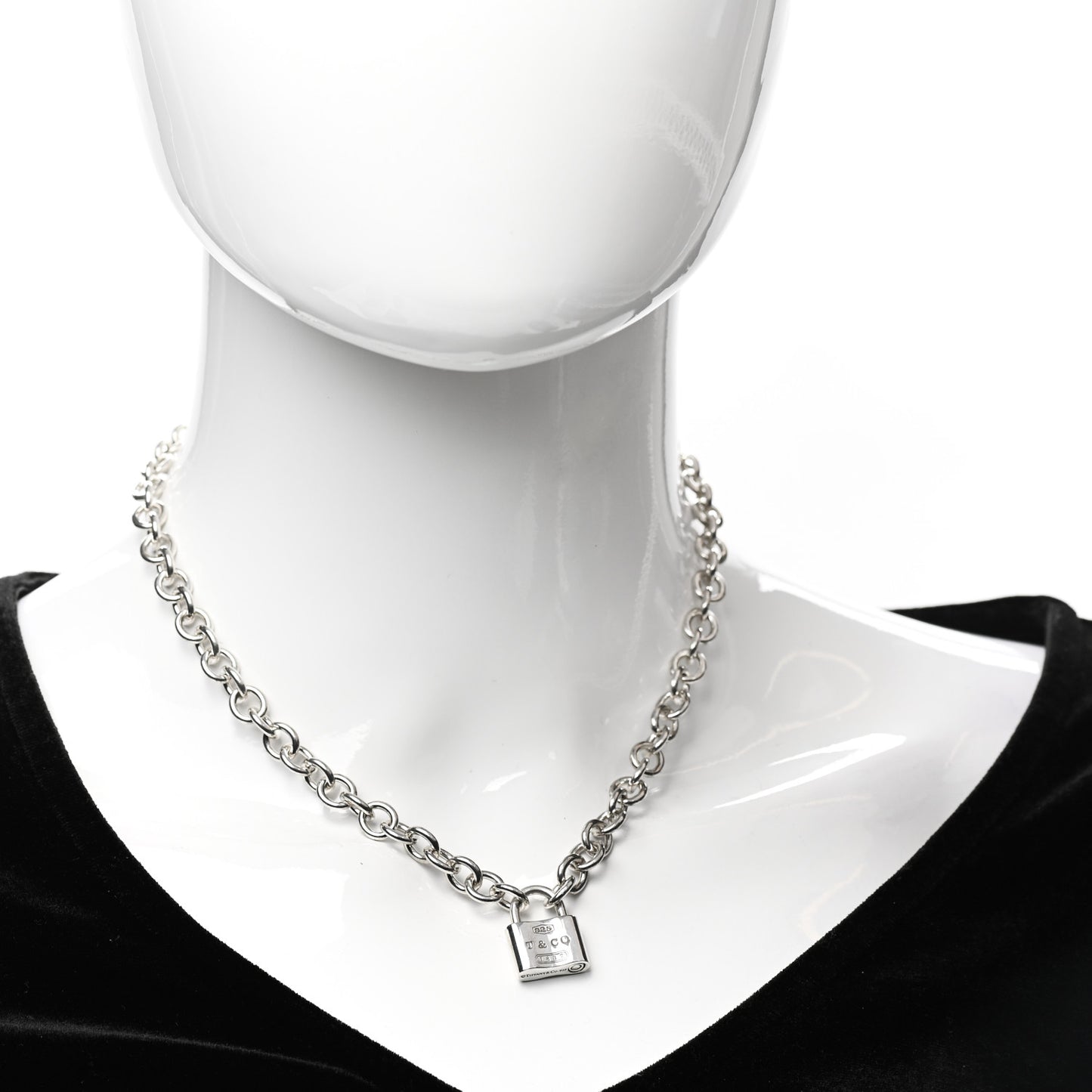 Sterling Silver 1837 Lock Charm Necklace