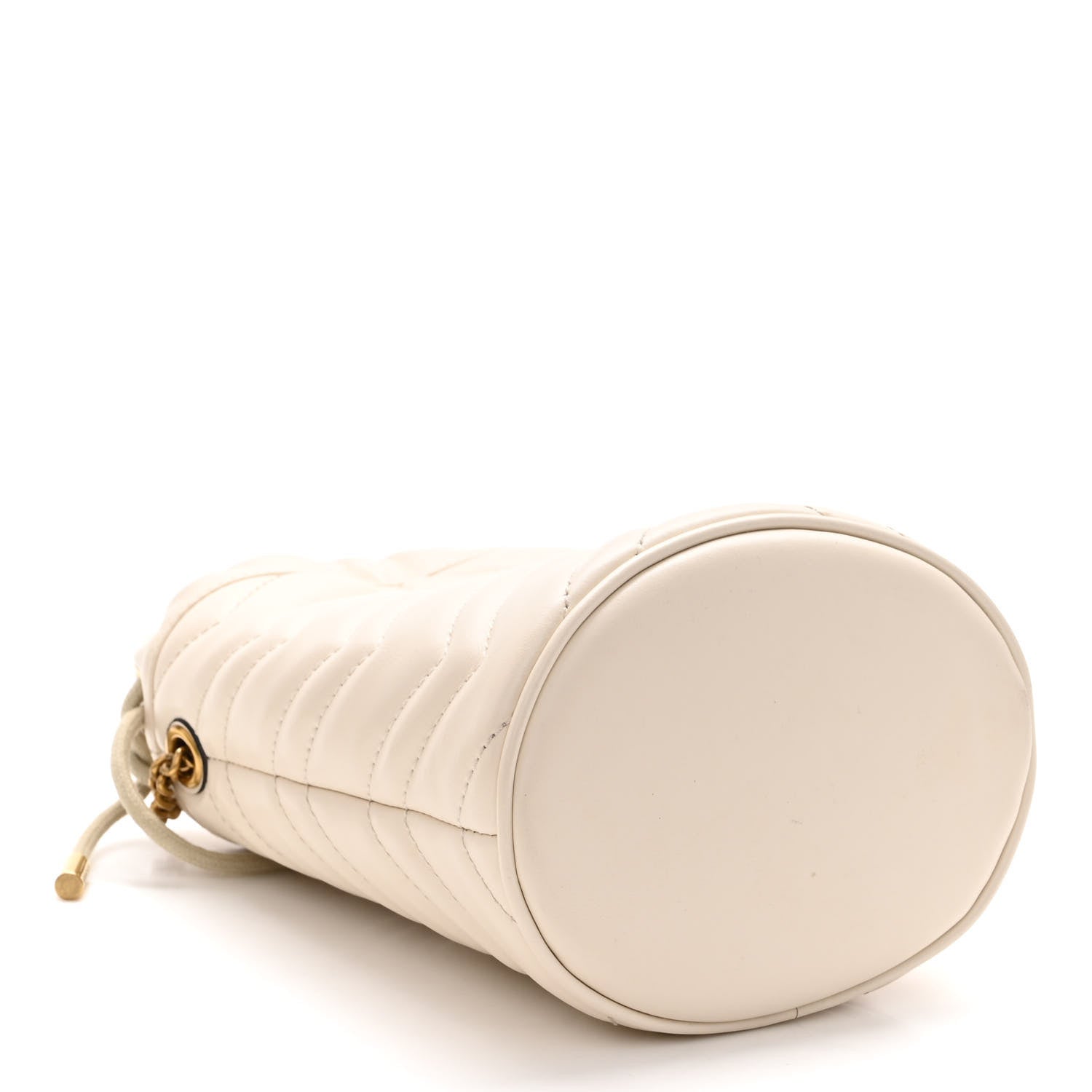 Gucci Calfskin Matelasse Mini GG Marmont 2.0 Bucket Bag White 4 of 10