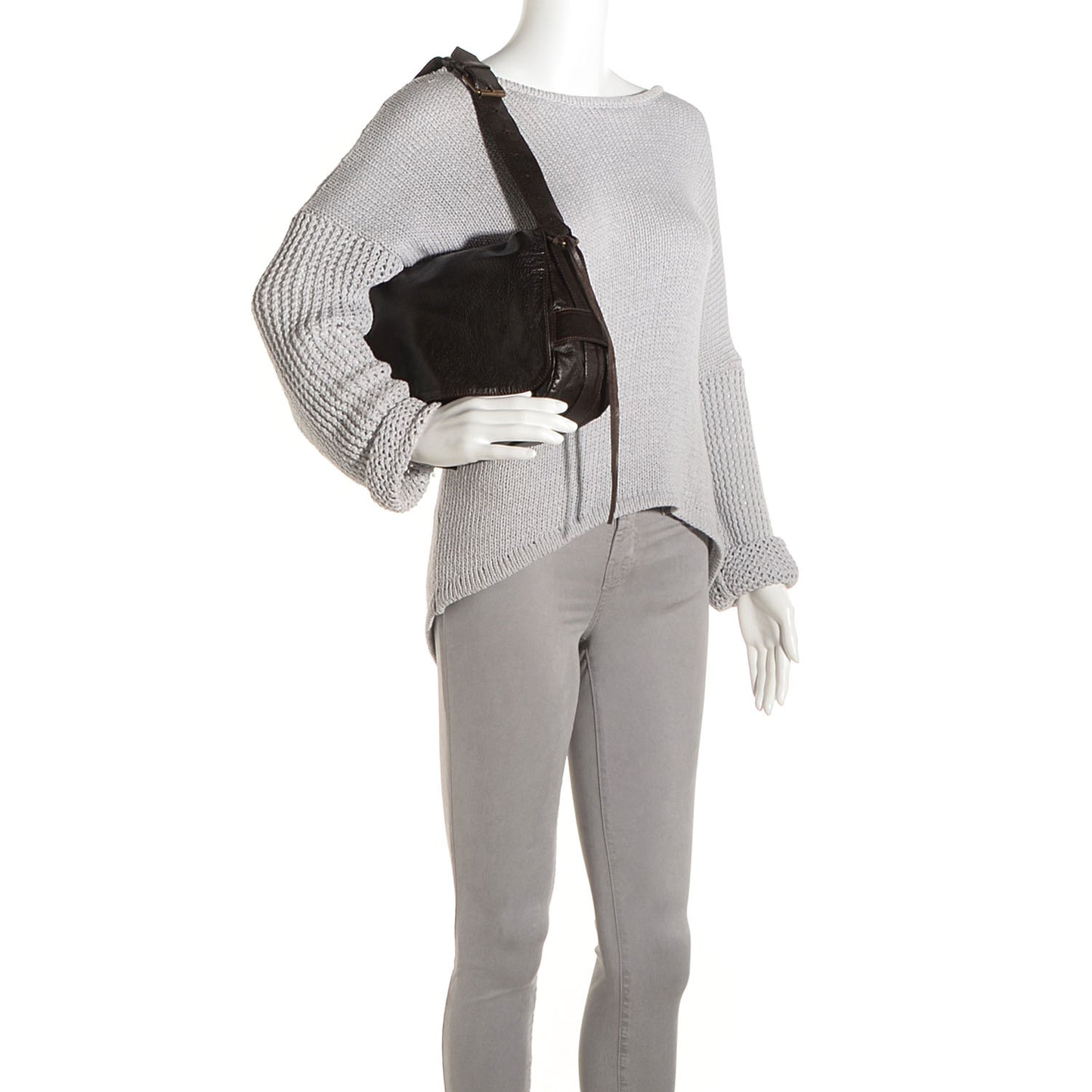 Chevre Flap Shoulder Bag Chocolate