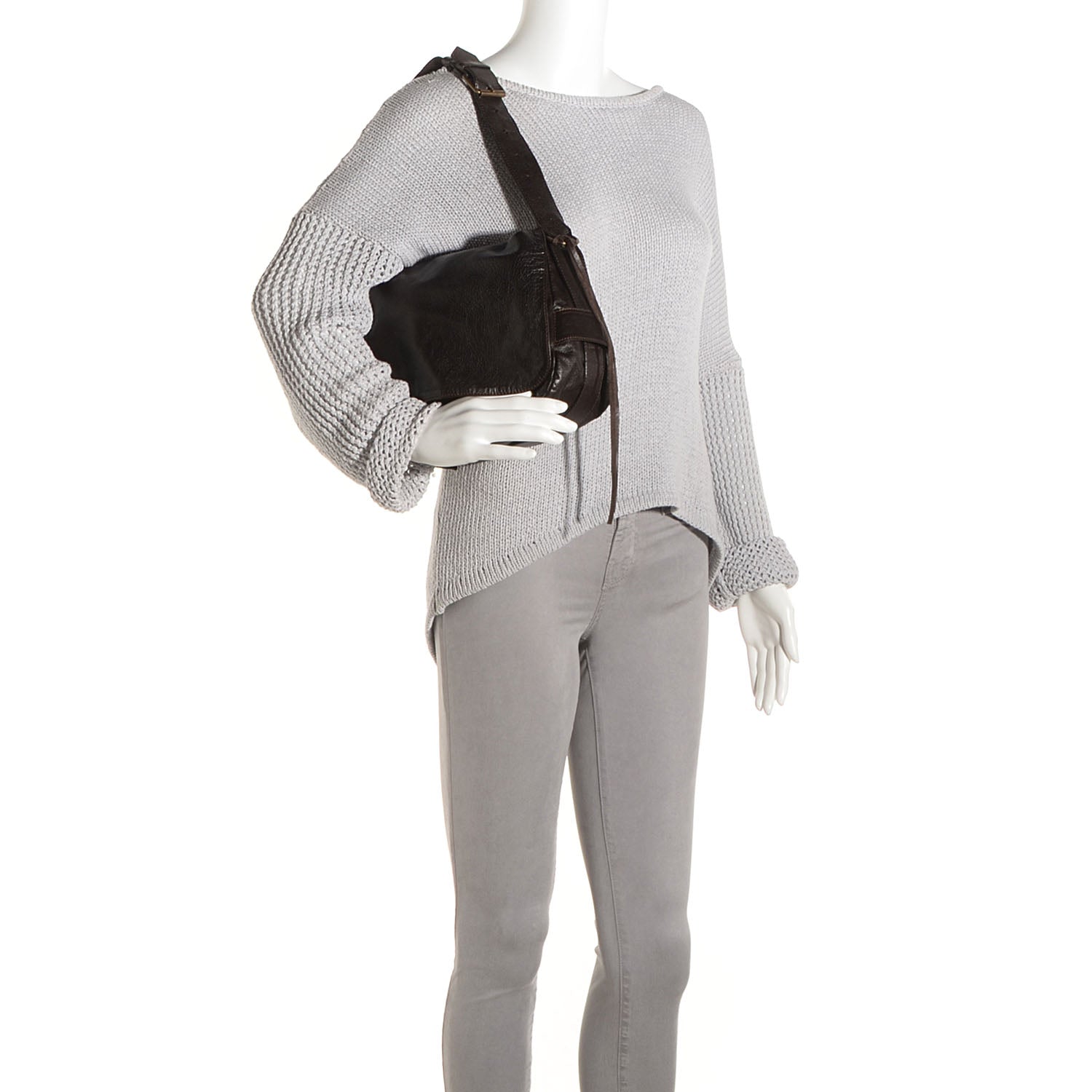 Balenciaga Chevre Flap Shoulder Bag Chocolate 2 of 10