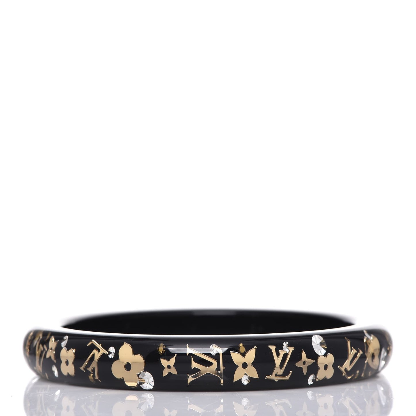 Resin Swarovski Small Inclusion Bracelet PM Black