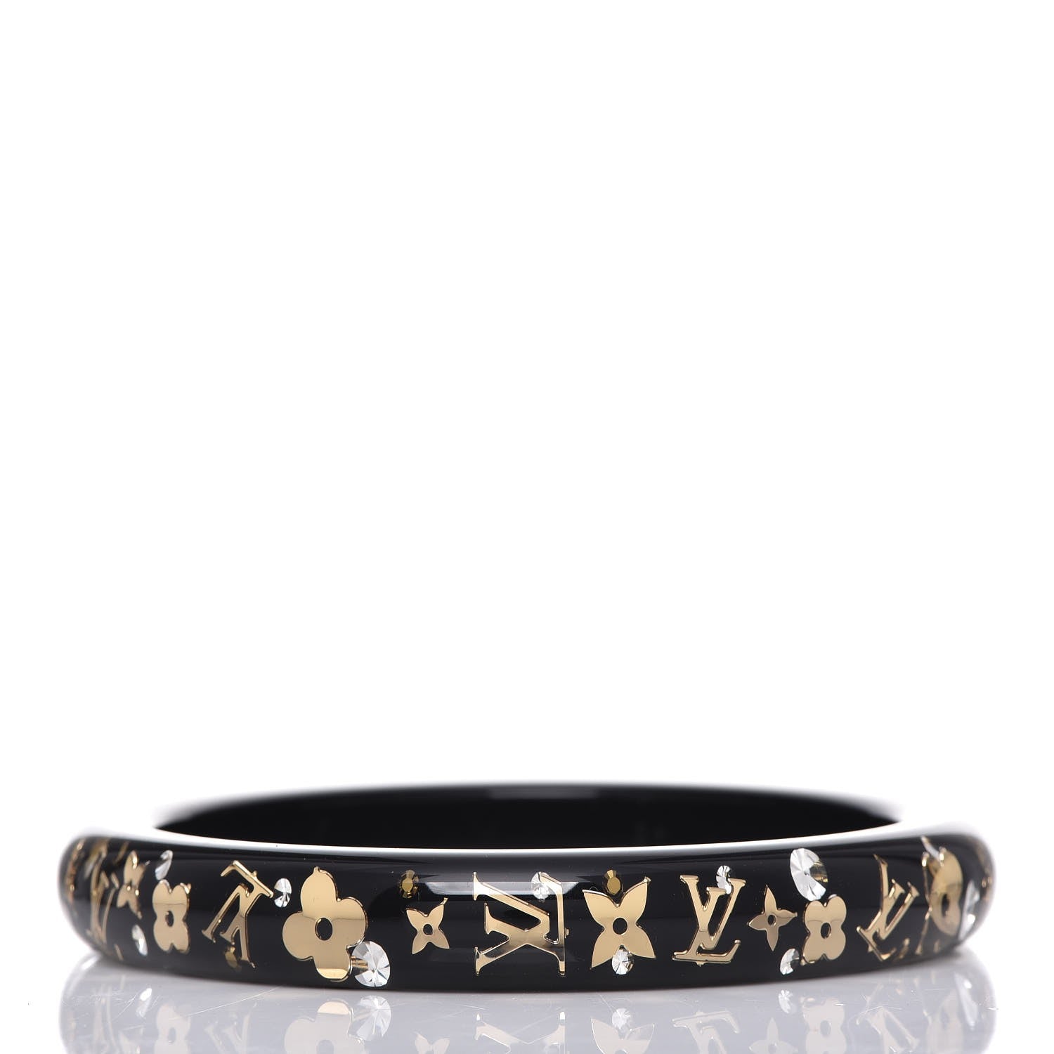 Louis Vuitton Resin Swarovski Small Inclusion Bracelet PM Black 3 of 4