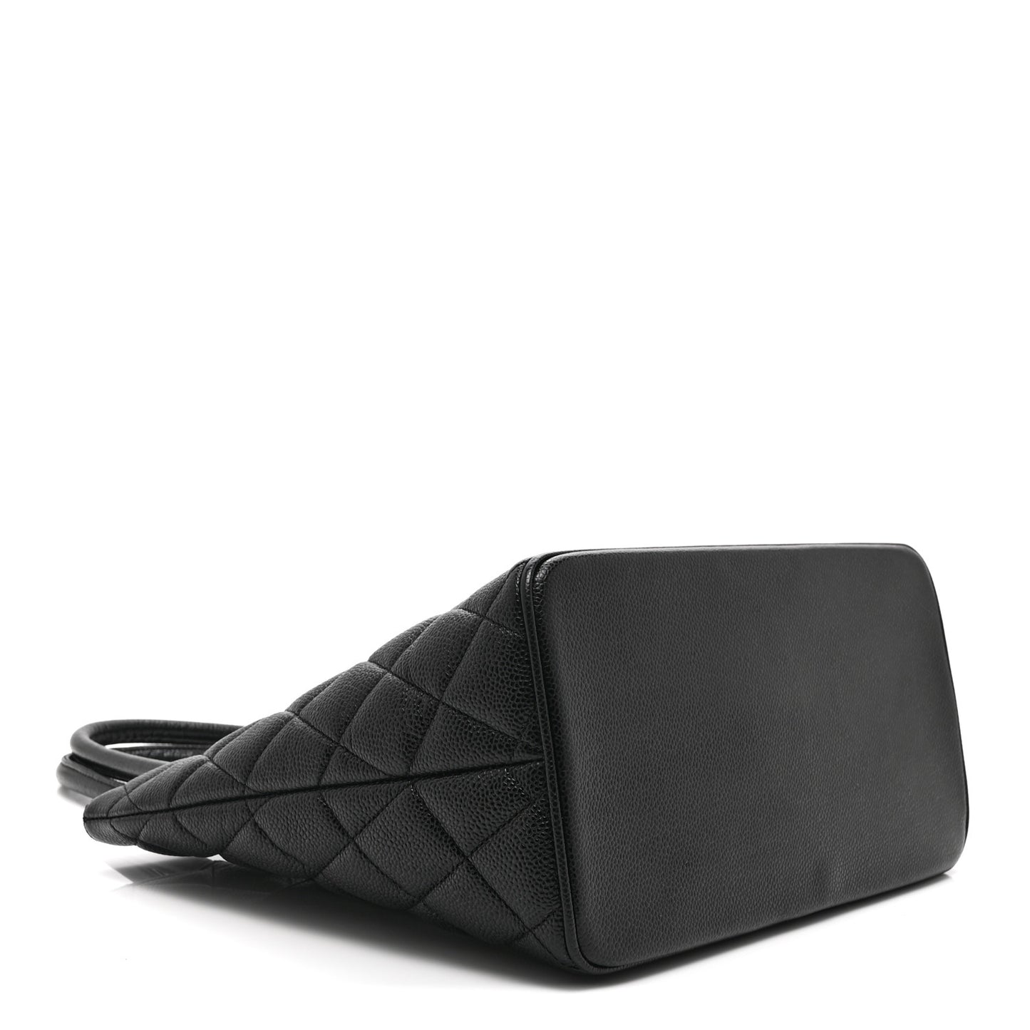 Caviar Quilted Medallion Tote Black