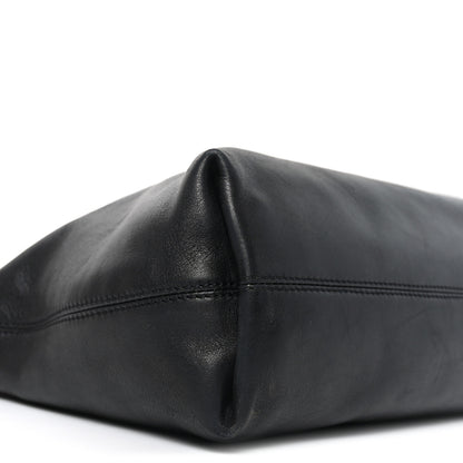 Chanel Calfskin Embossed CC Shoulder Bag Black 9 of 10