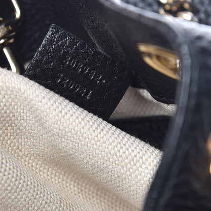 Gucci Pebbled Calfskin Medium Soho Chain Shoulder Bag Black 7 of 15
