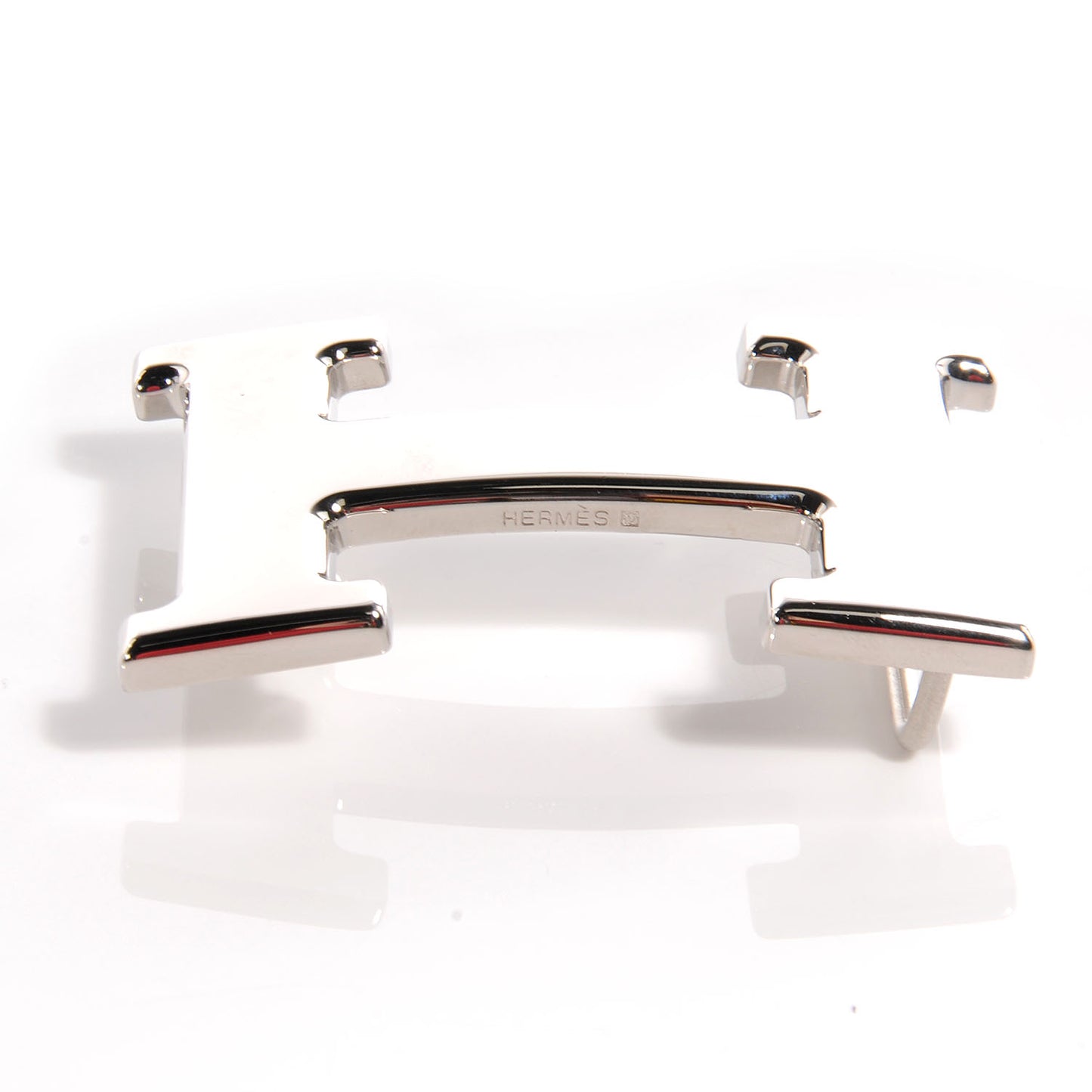 32mm Palladium H Belt Buckle Silver