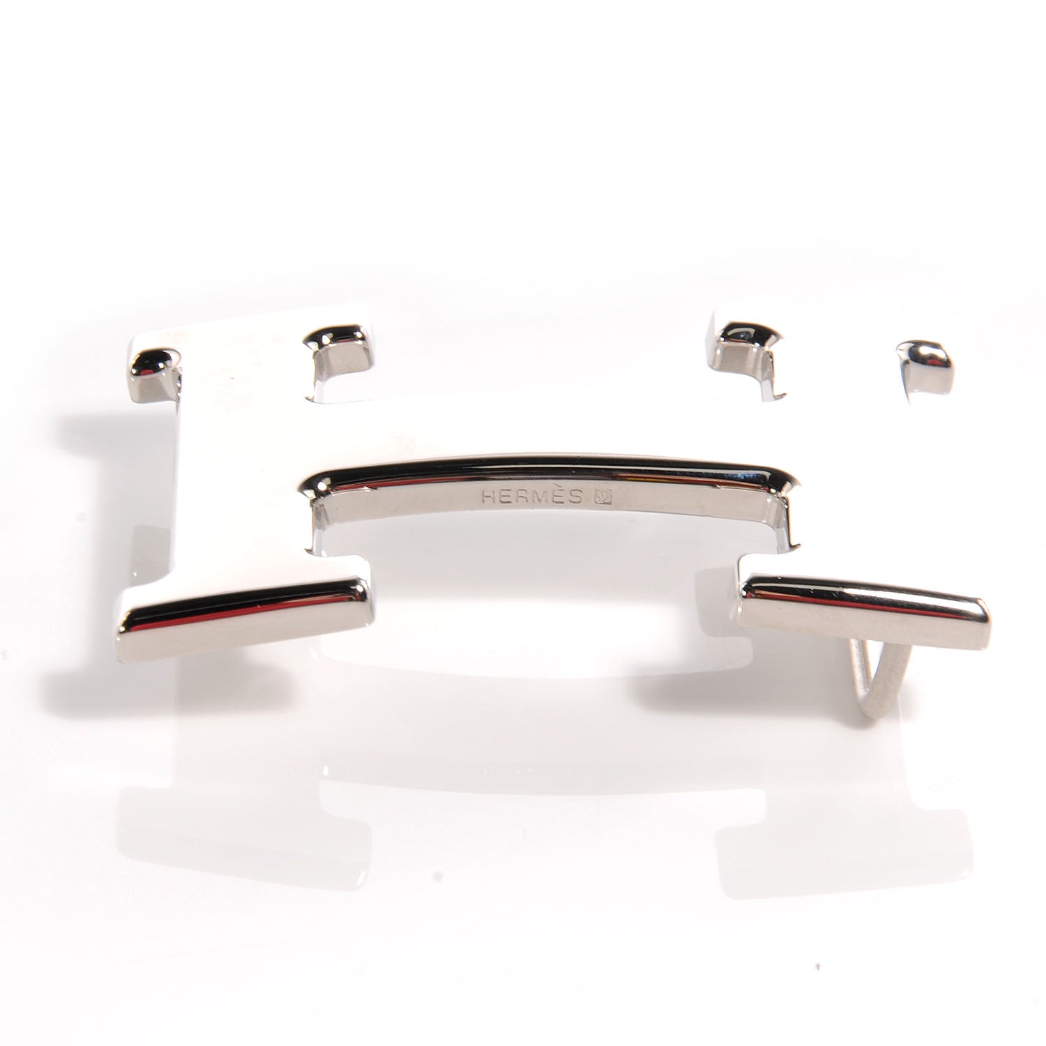 Hermes 32mm Palladium H Belt Buckle Silver 4 of 5