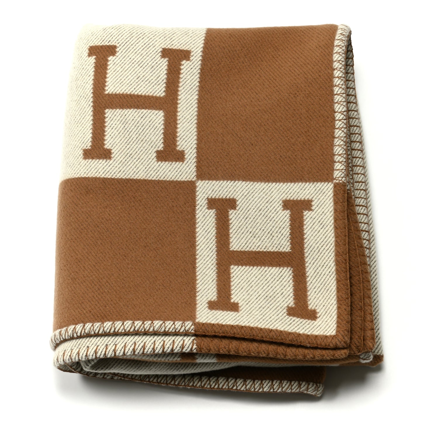Wool Cashmere Avalon Blanket Ecru Camel