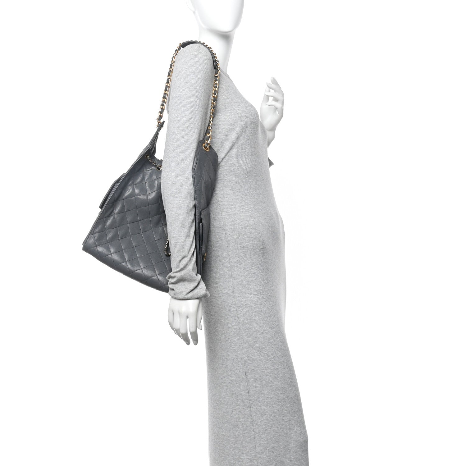 Chanel Caviar Quilted Medium Chanel 25 Handbag Dark Grey 2 of 12