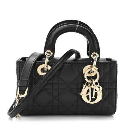Christian Dior Lambskin Cannage Micro Lady D-Joy Black 1 of 10