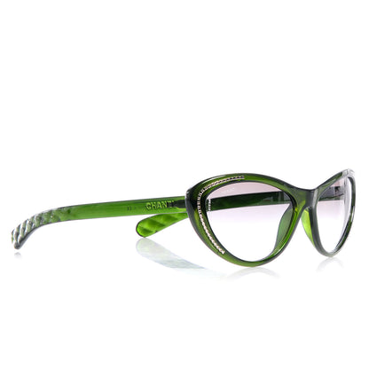 Chanel Cat Eye Chain Sunglasses 6039 Green 3 of 6