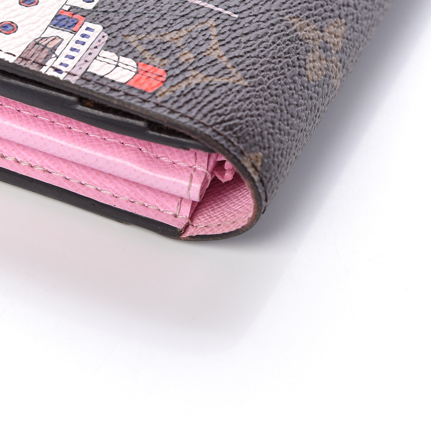 Louis Vuitton Monogram 2016 Christmas Animation Sarah Wallet Rose Ballerine 8 of 11