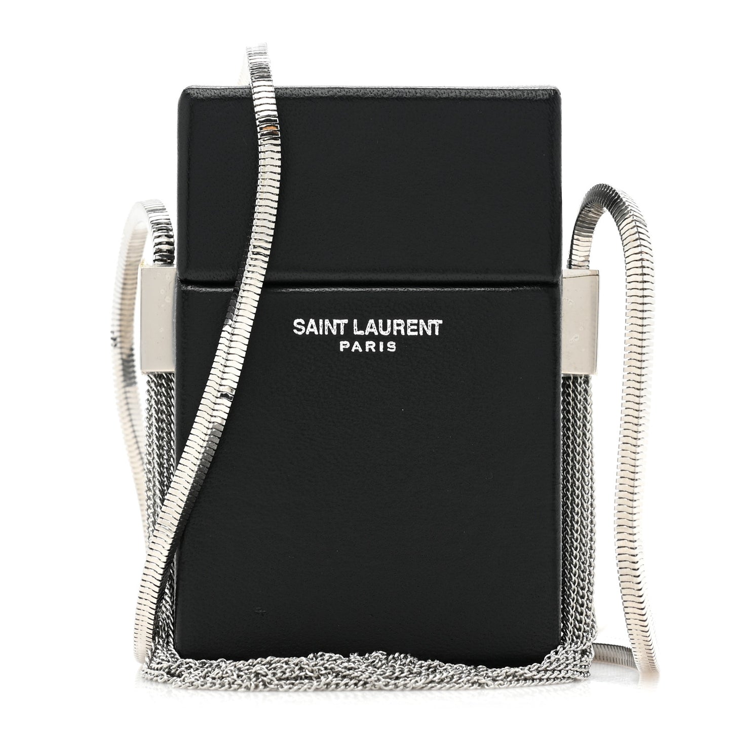 Lambskin Smoking Box Crossbody Black