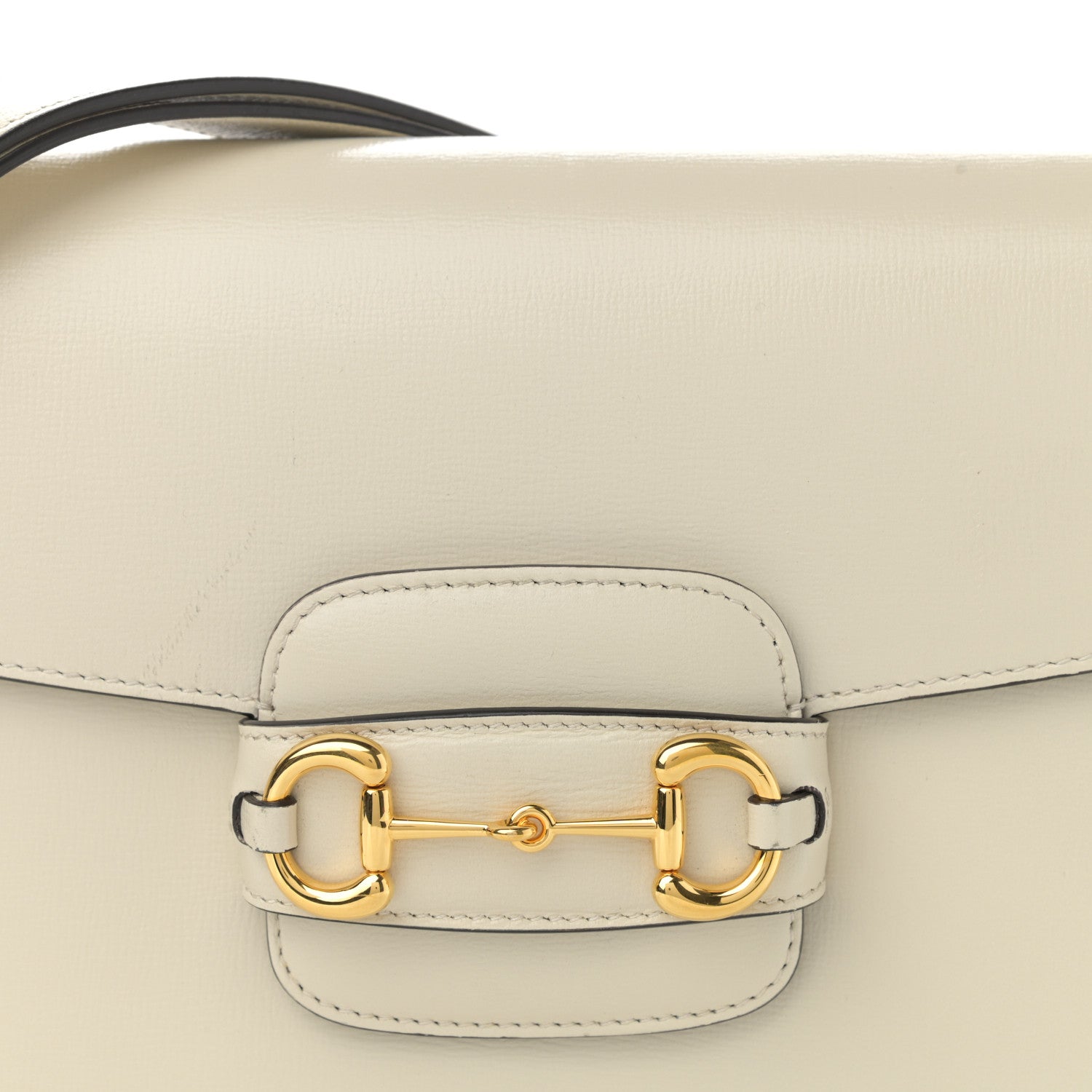 Gucci Azalea Calfskin Horsebit 1955 Shoulder Bag Mystic White 10 of 11