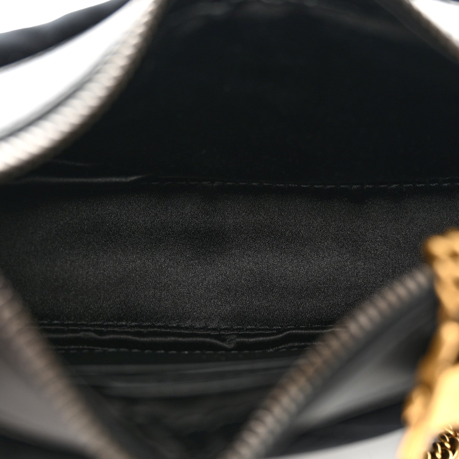 Gucci Velvet Matelasse Double G Studs Torchon GG Marmont Half Moon Hobo Black 5 of 10