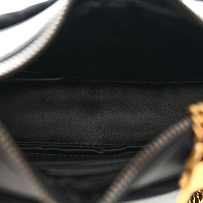 Gucci Velvet Matelasse Double G Studs Torchon GG Marmont Half Moon Hobo Black 5 of 10