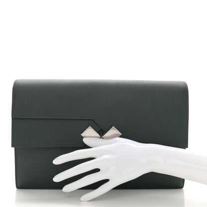 Hermes Evercolor Fortunio Clutch Vert Anglais 2 of 11