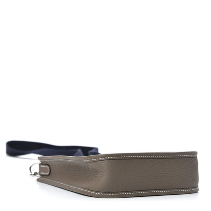Hermes Taurillon Clemence Amazone Evelyne TPM Etoupe Bleu Indigo 4 of 10