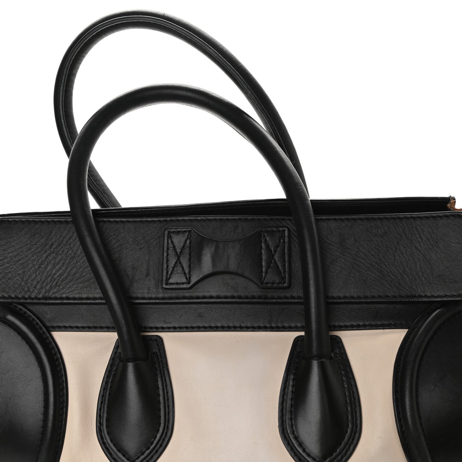 Celine Smooth Calfskin Suede Micro Tri-Color Luggage White 11 of 12