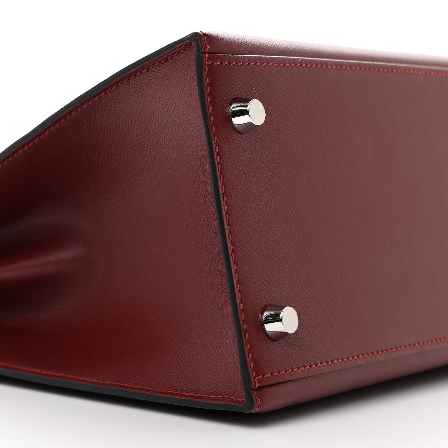 Hermes Madame Calfskin Shiny Niloticus Crocodile Kelly Sellier Touch 28 Rouge H Terre 9 of 11