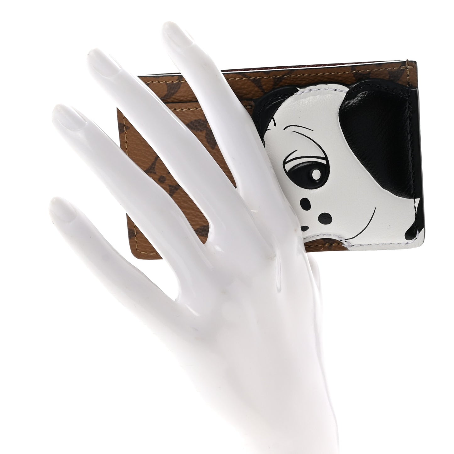 Reverse Monogram Dog Animation Card Holder