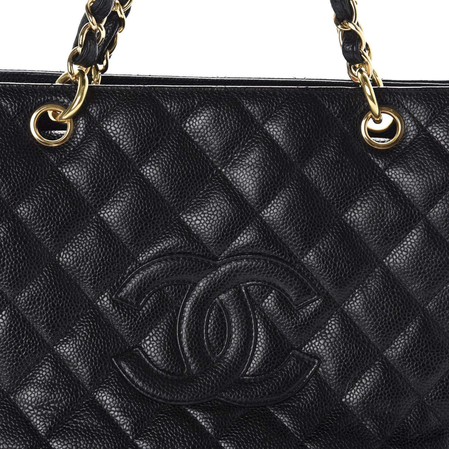 Caviar Quilted Petit Timeless Tote PTT Black