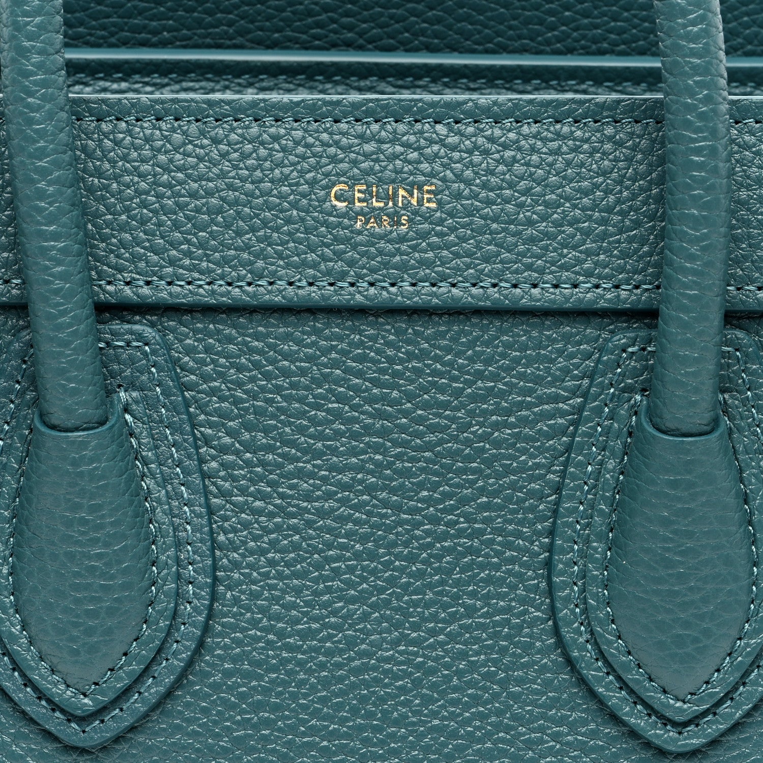 Celine Baby Drummed Calfskin Nano Prussian Blue 8 of 10