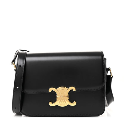 Celine Shiny Calfskin Teen Triomphe Black 1 of 10