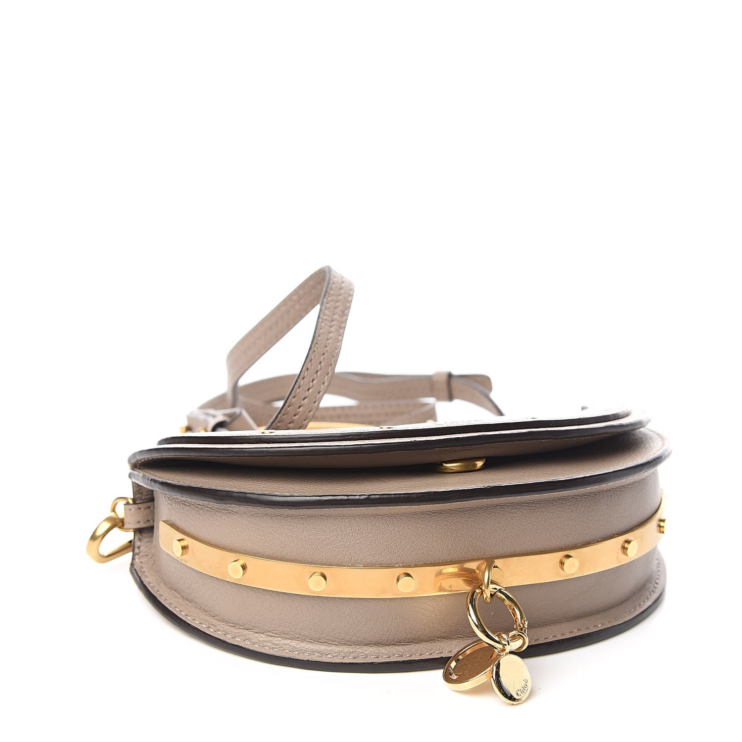 Chloe Calfskin Small Nile Bracelet Minaudiere Bag Motty Grey 4 of 11