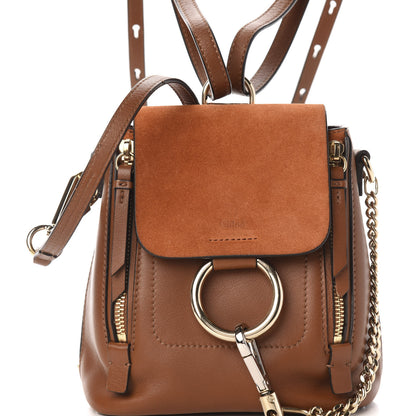 Chloe Suede Calfskin Mini Faye Backpack Tan 10 of 10