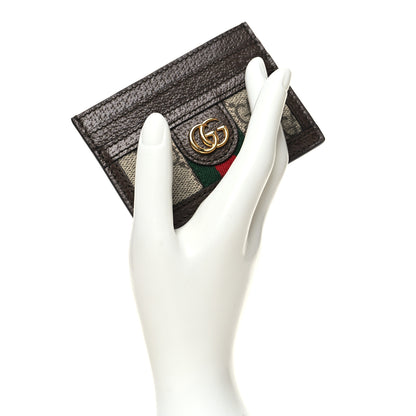 Gucci GG Supreme Monogram Ophidia Card Holder Brown 2 of 8