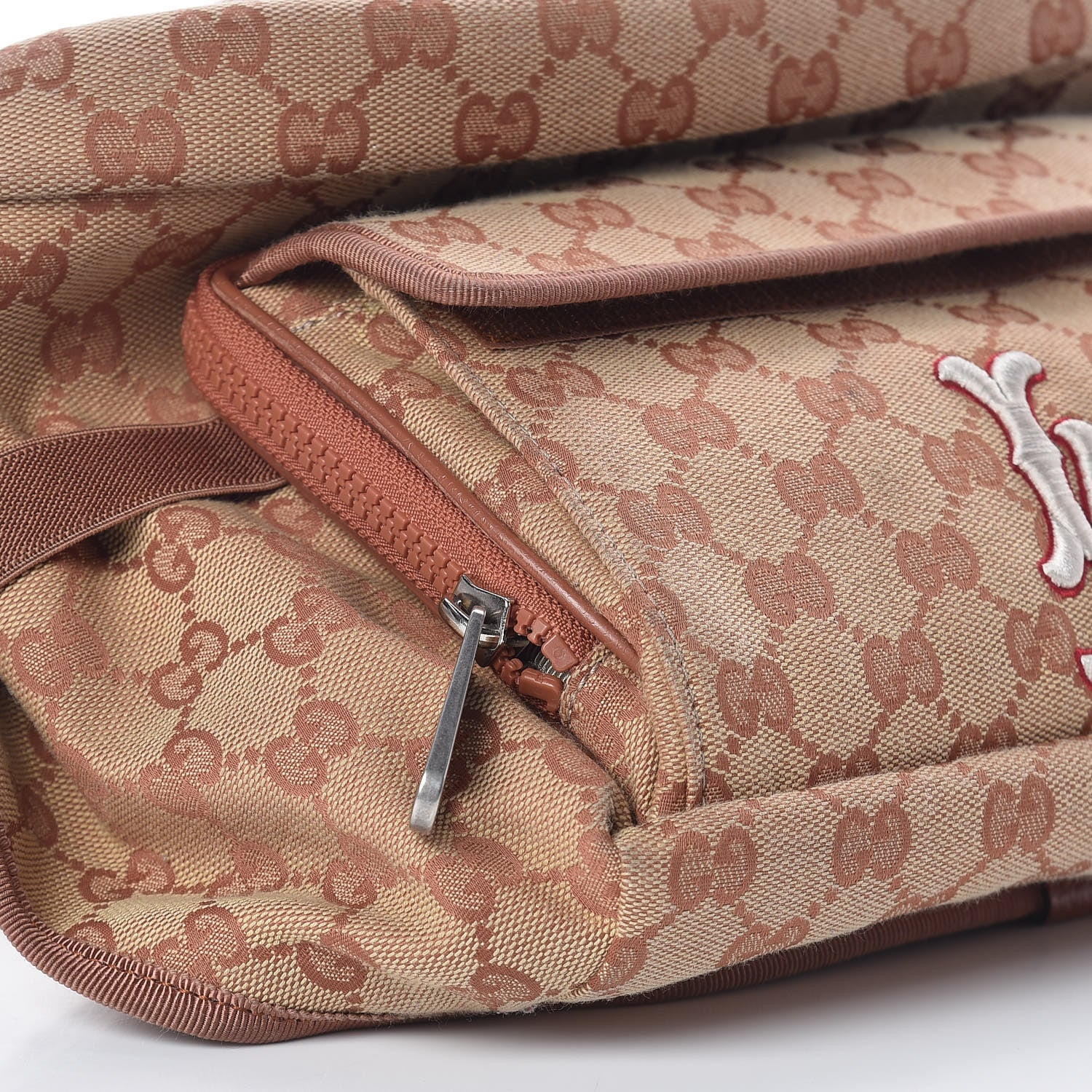Gucci X MLB GG Monogram LA Dodgers Convertible Belt Bag Beige Ruggine Ivory 10 of 11