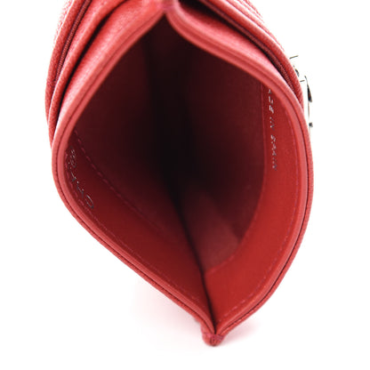 Chanel Caviar Quilted Boy Card Holder Red 5 of 8