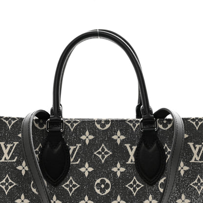 Louis Vuitton Monogram Jacquard Denim Onthego MM Bleu 5 of 10