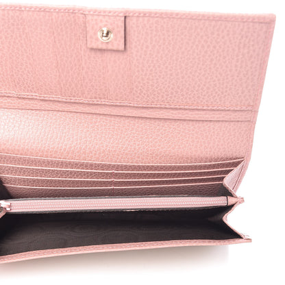 Gucci Monogram Dollar Calfskin Continental Flap Wallet Beige Ebony Soft Pink 5 of 7