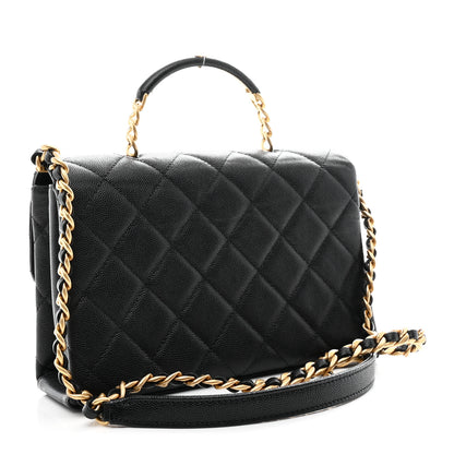 Chanel Caviar Quilted Medium Carry Me Top Handle Flap Black 3 of 11